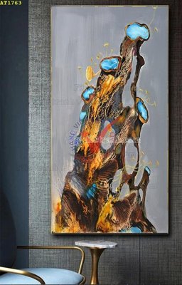 File gốc File tranh hiện đại Sơn Dầu AT1763 (in mica) làm quà tặng