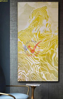 File gốc File tranh hiện đại Sơn Dầu AT1813 (in lụa) tranh phong thủy