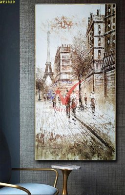 File ảnh File tranh hiện đại Sơn Dầu AT1829 (gốc) cho trang trí nhà hàng