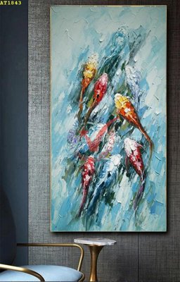 File gốc File tranh hiện đại Sơn Dầu AT1843 (in 3D) nghệ thuật