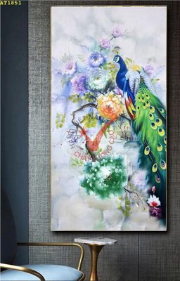 Ảnh gốc File tranh hiện đại Sơn Dầu AT1851 (độ nét cao) in mica