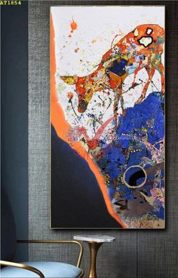 File ảnh File tranh hiện đại Sơn Dầu AT1854 (gốc) in quảng cáo ngoài trời