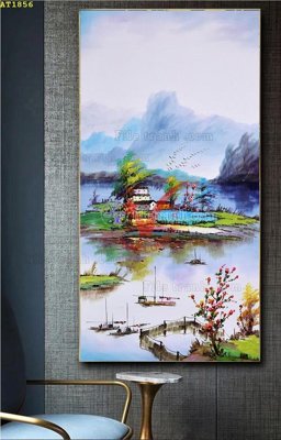 Chi tiết file ảnh File tranh hiện đại Sơn Dầu AT1856 sắc nét