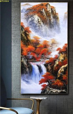 File gốc File tranh hiện đại Sơn Dầu AT1864 (in ấn) màu sắc trung thực