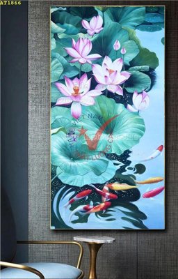 File gốc File tranh hiện đại Sơn Dầu AT1866 (in tráng gương) hiện đại