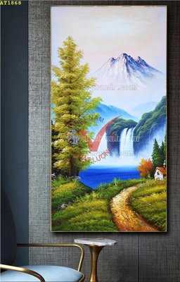 File gốc File tranh hiện đại Sơn Dầu AT1868 (in 3D) nghệ thuật