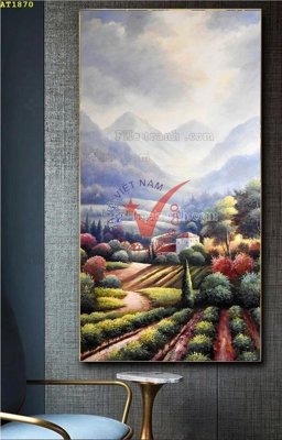 Chi tiết file tranh tráng gương File tranh hiện đại Sơn Dầu AT1870 (ảnh gốc)