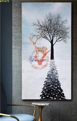 File gốc File tranh hiện đại Sơn Dầu AT1875 (bản quyền) cho in ấn