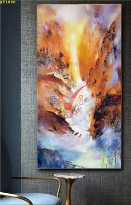 File tranh gốc File tranh hiện đại Sơn Dầu AT1880 (bản quyền) file PSD