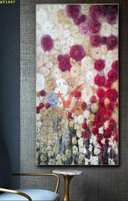 File in trần File tranh hiện đại Sơn Dầu AT1887 (bản gốc 3D) sống động