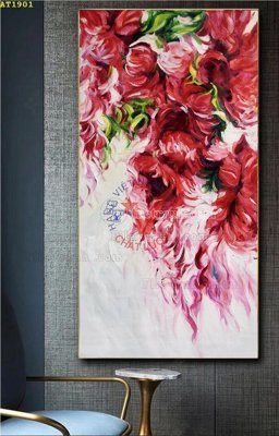 File gốc in tráng gương File tranh hiện đại Sơn Dầu AT1901 chi tiết