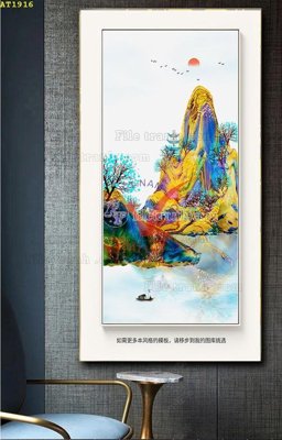 File gốc File tranh hiện đại Sơn Dầu AT1916 (thiết kế) cho in ấn