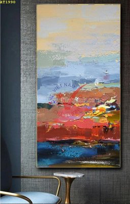 File tranh File tranh hiện đại Sơn Dầu AT1990 (gốc) chủ đề trẻ em