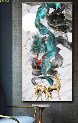 Tải về hình ảnh gốc File tranh hiện đại Sơn Dầu AT2031 sắc nét