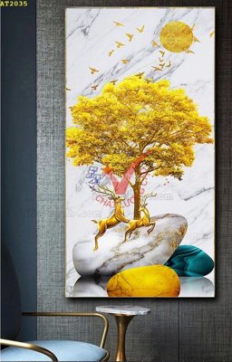 File gốc File tranh hiện đại Sơn Dầu AT2035 (chủ đề hiện đại) trang trí