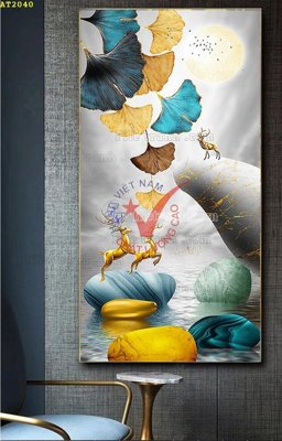 File ảnh File tranh hiện đại Sơn Dầu AT2040 (gốc) in PP, decal