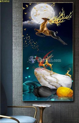 File gốc File tranh hiện đại Sơn Dầu AT2052 (cho in UV) siêu nét