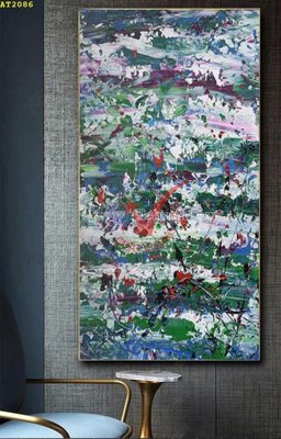 Ảnh gốc File tranh hiện đại Sơn Dầu AT2086 (nét căng) in mica