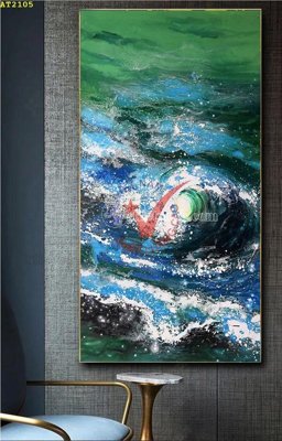 File ảnh File tranh hiện đại Sơn Dầu AT2105 (gốc) in PP, decal