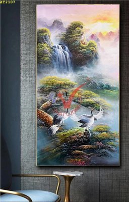 File PSD File tranh hiện đại Sơn Dầu AT2107 (gốc) nhiều lớp (multi-layer)