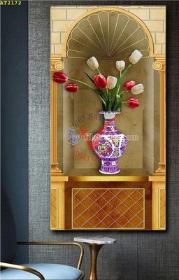 File gốc File tranh hiện đại Sơn Dầu AT2172 (in mica) trang trí