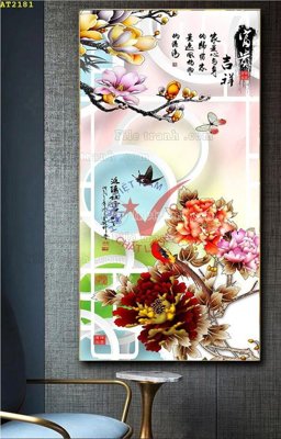 File gốc File tranh hiện đại Sơn Dầu AT2181 (in lụa) tranh thuận buồm