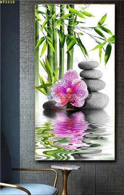 File tranh in trần 3D File tranh hiện đại Sơn Dầu AT2218 (ảnh gốc)