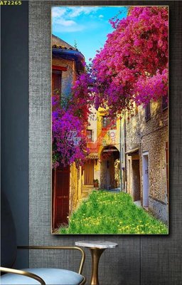 File ảnh File tranh hiện đại Sơn Dầu AT2265 (gốc) in quảng cáo ngoài trời