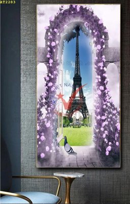 File tranh in trần 3D File tranh hiện đại Sơn Dầu AT2283 (ảnh gốc)