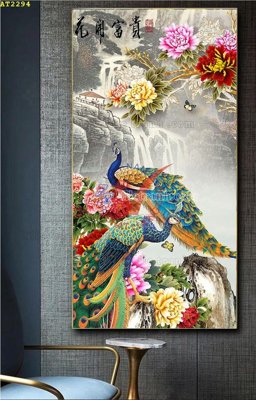 Tải file File tranh hiện đại Sơn Dầu AT2294 (gốc) chủ đề hoa sen