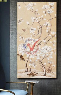 Ảnh gốc file in lụa File tranh hiện đại Sơn Dầu AT2315 chi tiết