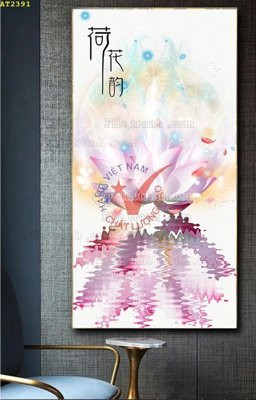 File gốc File tranh hiện đại Sơn Dầu AT2391 (chuẩn màu) cho in offset