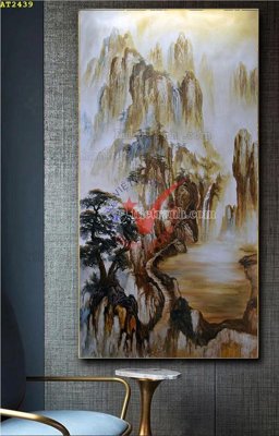 File gốc in ấn File tranh hiện đại Sơn Dầu AT2439 chất lượng vượt trội