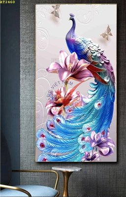 Ảnh gốc File tranh hiện đại Sơn Dầu AT2460 (độ nét cao) in tráng gương