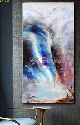 File gốc File tranh hiện đại Sơn Dầu AT2467 (in mica) làm quà tặng