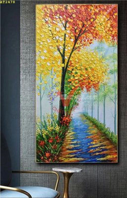 File tranh File tranh hiện đại Sơn Dầu AT2478 (file gốc) chủ đề phong thủy