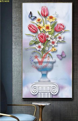 File tranh File tranh hiện đại Sơn Dầu AT2488 (bản gốc) in lụa 5D