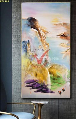 Tải file File tranh hiện đại Sơn Dầu AT2489 (gốc) in tranh tráng gương