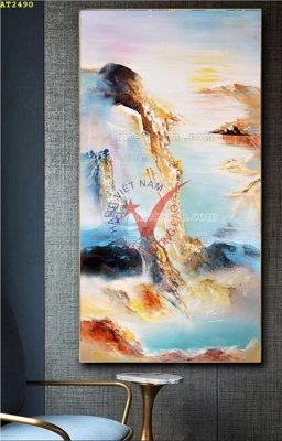 File gốc File tranh hiện đại Sơn Dầu AT2490 (thiết kế) độc quyền