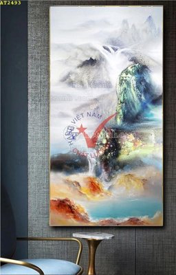 File PSD File tranh hiện đại Sơn Dầu AT2493 (bản gốc) chất lượng nhất