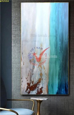 File in trần File tranh hiện đại Sơn Dầu AT2558 (bản gốc) đại dương
