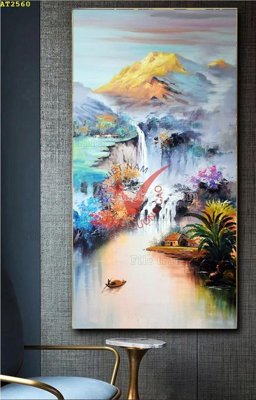 File in mica File tranh hiện đại Sơn Dầu AT2560 (bản gốc) sắc sảo