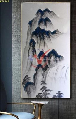 File gốc File tranh hiện đại Sơn Dầu AT2568 (in lụa) tranh thuận buồm