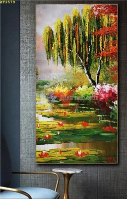File tranh File tranh hiện đại Sơn Dầu AT2579 (bản gốc) in lụa dán tường