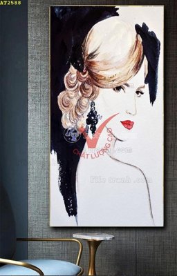 File tranh ảnh gốc File tranh hiện đại Sơn Dầu AT2588 dùng cho in khổ lớn