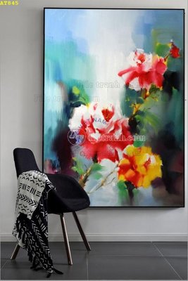 File in trần File tranh hiện đại Sơn Dầu AT845 (file gốc) hoa văn 3D