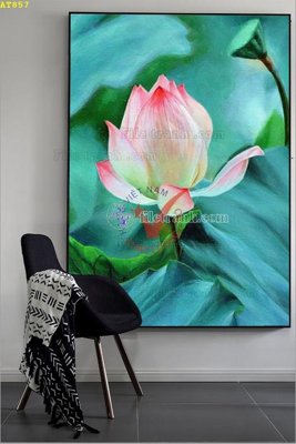 File in trần File tranh hiện đại Sơn Dầu AT857 (bản gốc) đại dương