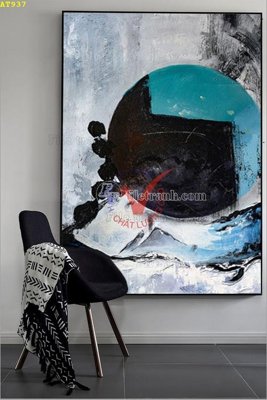 Ảnh gốc file in lụa File tranh hiện đại Sơn Dầu AT937 chi tiết