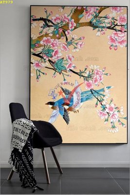 File ảnh File tranh hiện đại Sơn Dầu AT979 (gốc) in biển hiệu