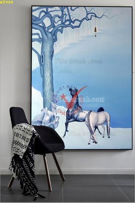 File tranh File tranh hiện đại Sơn Dầu AT986 (bản gốc) in lụa dán tường